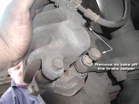 Removing brake calipers
